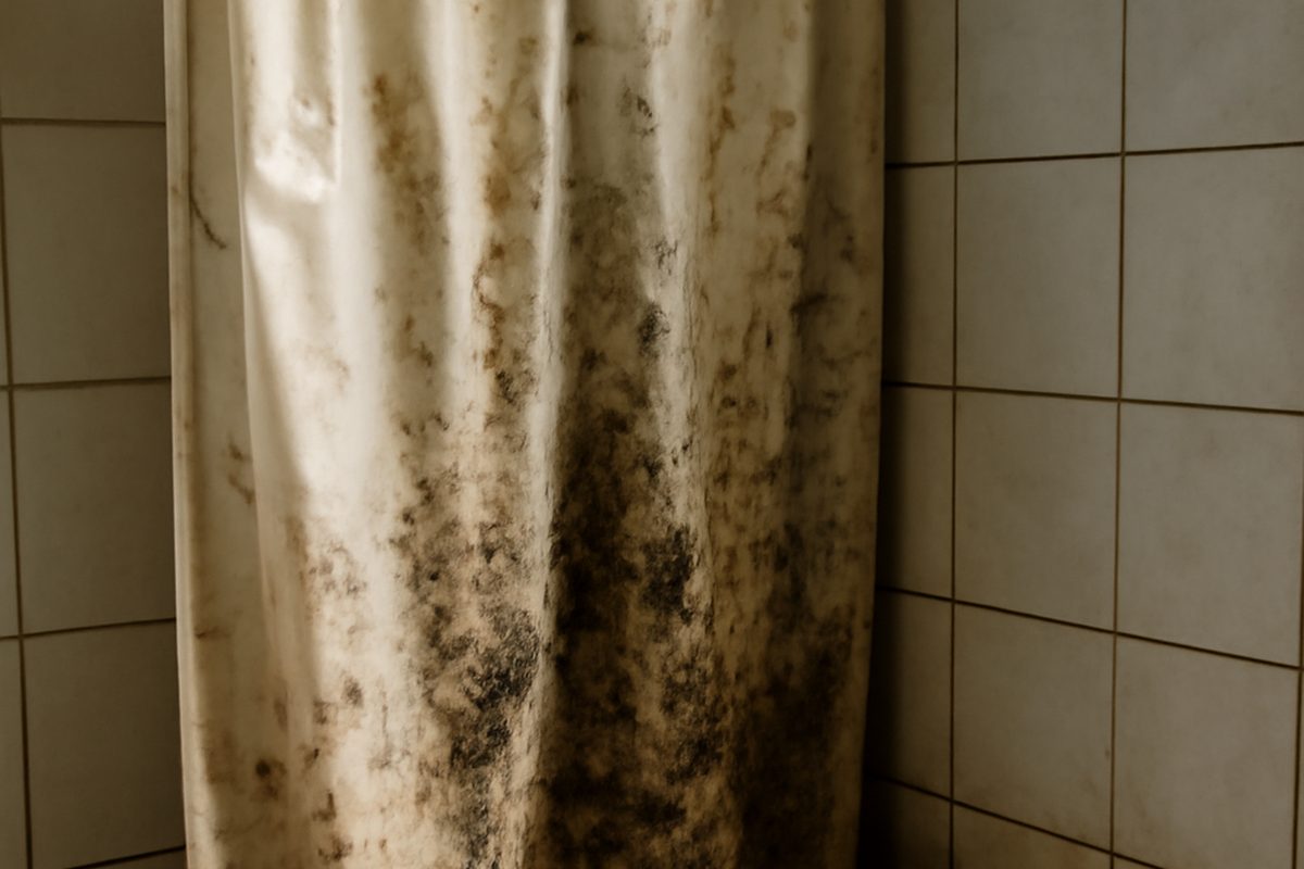 Rideau douche moisi